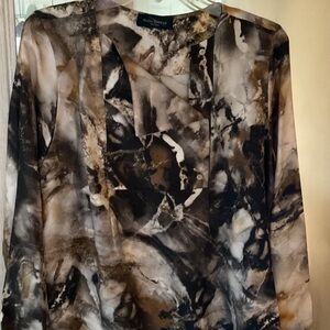 Piazza Sempione Black and Brown Marble Mini Dress